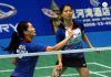 Ng Hui Lin (left) and Ng Hui Ern in action during the World Championships in China last year.