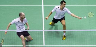 Adcock and Ellis were unable to follow that up as they suffered a 21-17 19-21 21-14 defeat by Carsten Mogensen and Mathias Boe.
