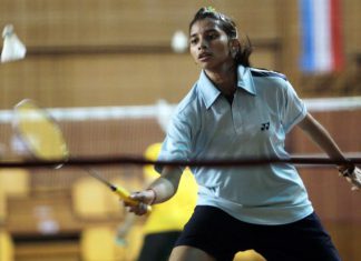 S. Kisona in a file photo. She will meet second-seeded Busanan Ongbumrungpan of Thailand in the quarter-finals of the Asian Junior Championships.