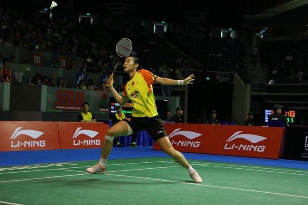 China's Wang Yihan (pictured) will be among the stars to headline the US$300,000 OUE Singapore Open badminton championships from April 8 to 13 at the Singapore Indoor Stadium. Photo courtesy of the Singapore Badminton Association.