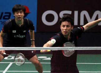 Last year's losing All-England finalists Hiroyuki Endo-Kenichi Hayakawa will try to go one better when they take on Mohd Ahsan-Hendra Setiawan in the men's doubles final on Sunday.