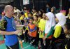 Former national chief coach and player Yap Kim Hock, seen here with kids from Pandamaran at his badminton academy, has applied for the men's doubles coaching position with BAM on Friday.