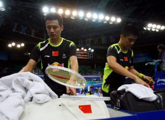 Fu Haifeng (right) and Cai Yun are now being paired with younger players. Haifeng says their time as partners is over as they take on the new role of mentors with the China national team.