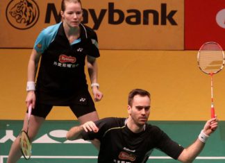 Joachim Fischer Nielsen and Christinna Pedersen in a file photo. They beat India’s Tarun Kona-Ashwini Ponnappa 21-13, 21-16 in the first round of the All-England.