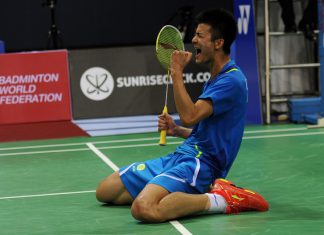 In the other semi-final, second seed Chen Long came through by the skin of his teeth with a titanic 21-15, 21-23, 21-19 win over a pumped-up Jan O Jorgensen of Denmark in a 79-minute encounter.