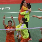 China in celebration after winning its 13th Uber Cup