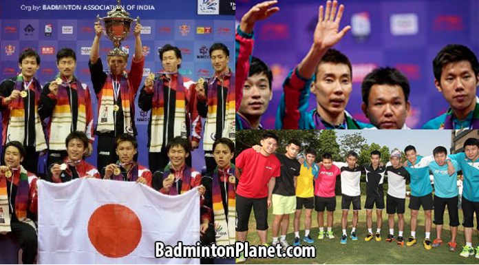 Japan clinched its maiden Thomas Cup badminton title Sunday as it beat Malaysia 3-2 in a hard-fought final (left). Malaysia’s Lee Chong Wei during the presentation ceremony after the Thomas Cup badminton championship in New Delhi, India.