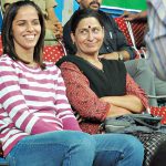 Saina Nehwal with her mom Usha Nehwal