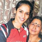 Saina Nehwal with her mom Usha Nehwal