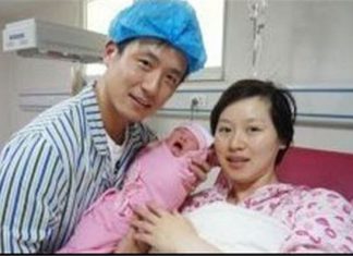 Cai Yun and his baby's mother