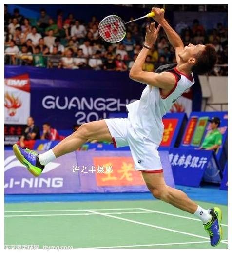 Chinese brush painting of Lee Chong Wei