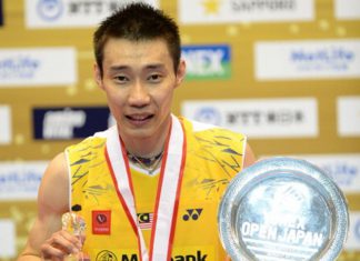 Lee Chong Wei is the most successful badminton players on Japanese soil by winning 2007, 2010, 2012, 2013, 2014 Japan Open titles.