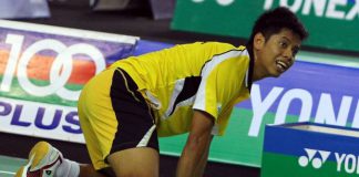 Arif used to be the number four men’s singles in Malaysia after Lee Chong Wei, Chong Wei Feng and Liew Daren