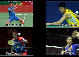 The fantastic four of China - Chen Long, Wang Zhengming, Tian Houwei, Du Pengyu