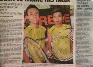 Mak Hee Chun (left) and his doubles partner Chow Pak Chuu hope to revive their career in badminton.