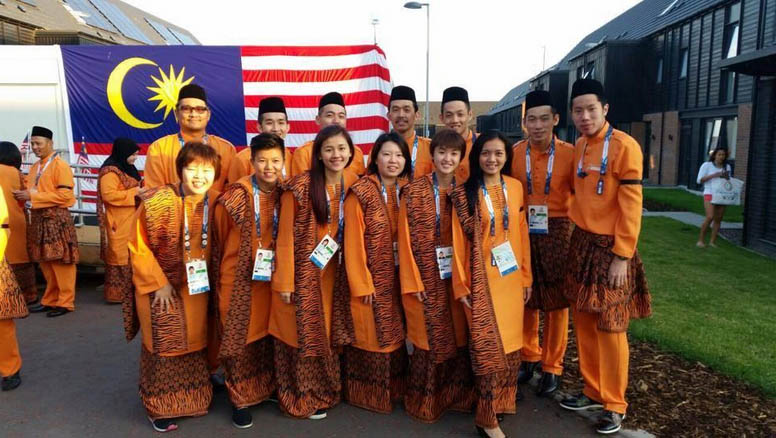 Malaysia shuttlers at the Glasgow Commonwealth Games opening ceremony
