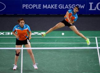 Women's doubles defending champions Jwala Gutta and Ashwini Ponnappa appear to be in good spirit