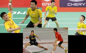 Possible partnerships: Tan Boon Heong-Hoon Thien How (top left), Goh V Shem-Tan Wee Kiong (top right), Lim Khim Wah - Ow Yao Han (bottom)