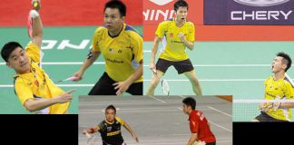 Possible partnerships: Tan Boon Heong-Hoon Thien How (top left), Goh V Shem-Tan Wee Kiong (top right), Lim Khim Wah - Ow Yao Han (bottom)