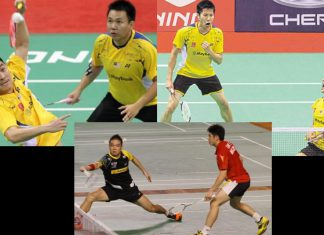 Possible partnerships: Tan Boon Heong-Hoon Thien How (top left), Goh V Shem-Tan Wee Kiong (top right), Lim Khim Wah - Ow Yao Han (bottom)
