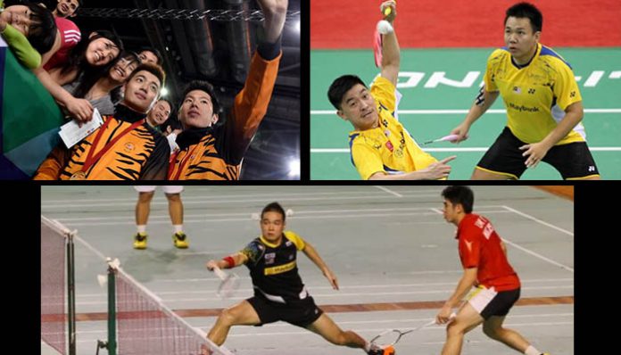 Malaysia's new big three men's doubles: Wee Kiong - V Shem (top left), Boon Heong-Thien How (top right), Yao Han- Khim Wah (bottom)