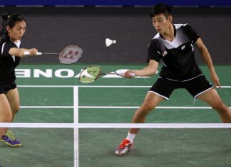 Lai Pei Jing (left) and Chan Peng Soon in Glasgow Commonwealth Games