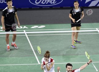 Chan Peng Soon-Lai Pei Jing was defeated by Chris Langridge-Heather Olver of England in the mixed doubles semi-final