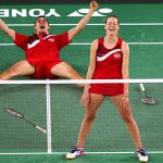 Unbelievable: Chris and Gabby Adcock enjoy their moment after winning Commonwealth mixed doubles gold in Glasgow