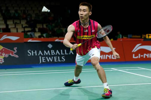 Lee Chong Wei is wearing his stylish pink attire in Copenhagen