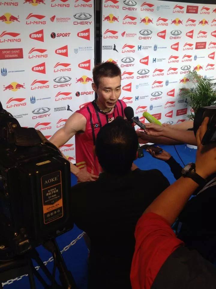 Lee Chong Wei speaks to media after the opener