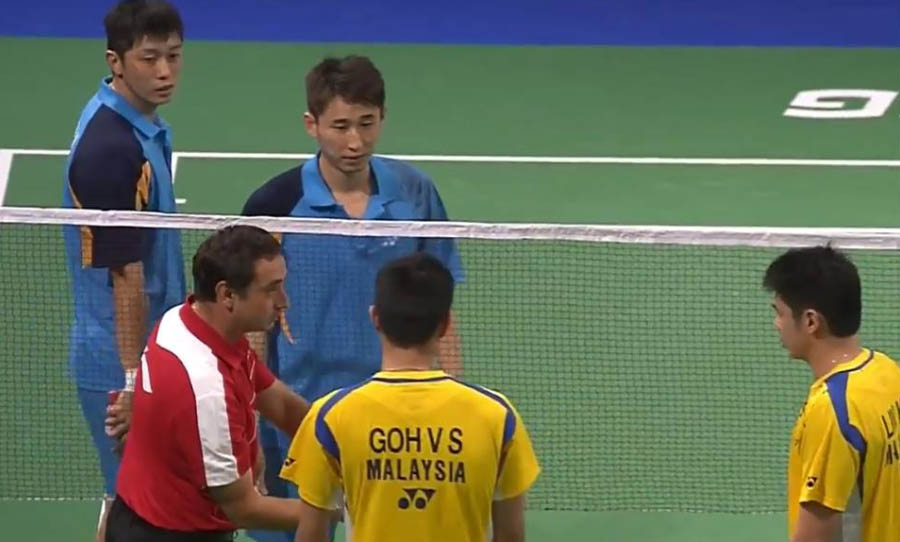 Goh V Shem-Lim Khim Wah handed a walkover to Lee Sheng mu-Tsai Chia hsin of Taiwan