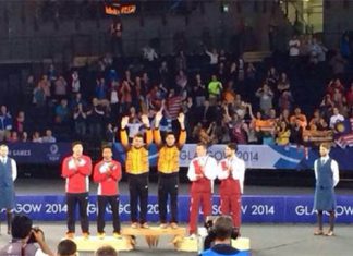 Tan Wee Kiong-Goh V Shem (yellow jacket) wins gold medal at Glasgow