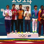 Nanjing Youth Olympics mixed doubles gold medalist Cheam June Wei (3rd from left) falters in the final