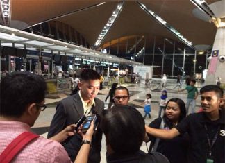 Tan Boon Heong speaks to media before departing for Incheon