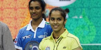 India's two leading singles players Saina Nehwal (right) and P.V. Sindhu may pair up as the second doubles of the Asian Games team event