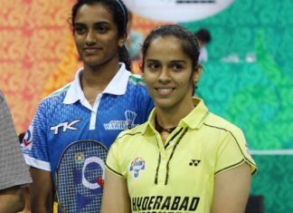India's two leading singles players Saina Nehwal (right) and P.V. Sindhu may pair up as the second doubles of the Asian Games team event