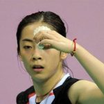 Wang Shixian scores the winning point for China over Malaysia