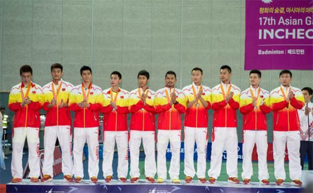 Chinese team on the podium