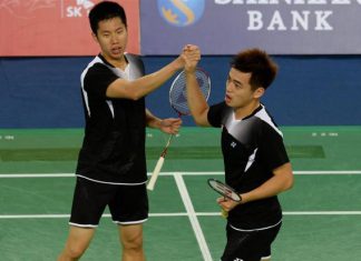 Goh V Shem-Tan Wee Kiong (right) face a tough test in the quarter-finals