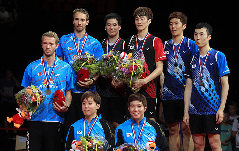 Ko Sung Hyun, Shin Baek Choel. Three Korean teams made it to the last four of the men's doubles.