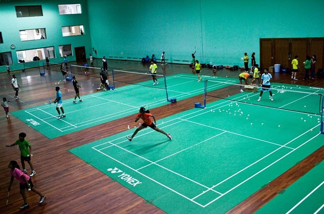 Inside of the Gopichand Badminton Academy
