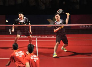 Hoon Thien How and Tan Boon Heong at the 2014 Axiata Cup