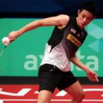 Daren Liew plays can a fast paced badminton against Tanongsak Saensomboonsuk