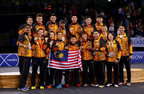 Glasgow Commonwealth Games: Malaysia win men's team gold, men's doubles gold, and women's doubles gold