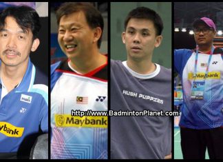 Rashid Sidek,Tey Seu Bock, Pang Cheh Chang, Rosman Razak (from left to right)