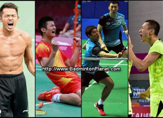 2014 badminton player of the year nominees - Lin Dan, Chen Long, Lee Yong Dae, Yoo Yeon Seong, Zhang Nan