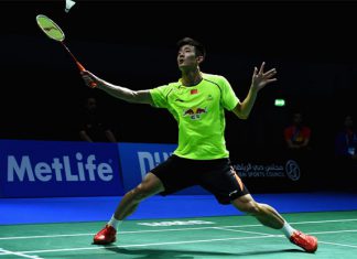Chen Long takes on K. Srikanth in the Dubai Superseries semi-final