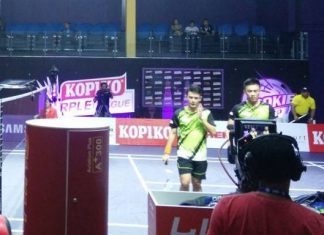 Tan Bin Shen (left) and Mak Hee Chun of Muar City BC continue their sizzling form after winning the Malaysian National GP title (photo: Purple League)