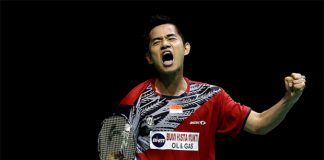 Simon Santoso continues to lead by example for the young Indonesian team at 2015 SEA Games