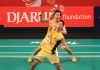 Bali hopes to boost badminton with Superliga World number 12 men’s doubles pair Noriyasu Hirata, front, and Hirokatsu Hashimoto in action during the 2015 Djarum Superliga. (Photo Courtesy of PBSI)